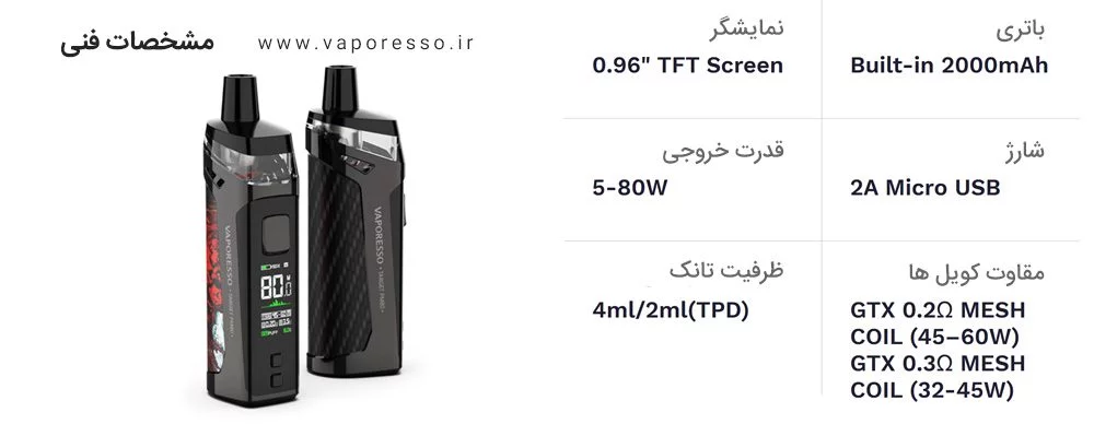 vaporesso target pm80 spec