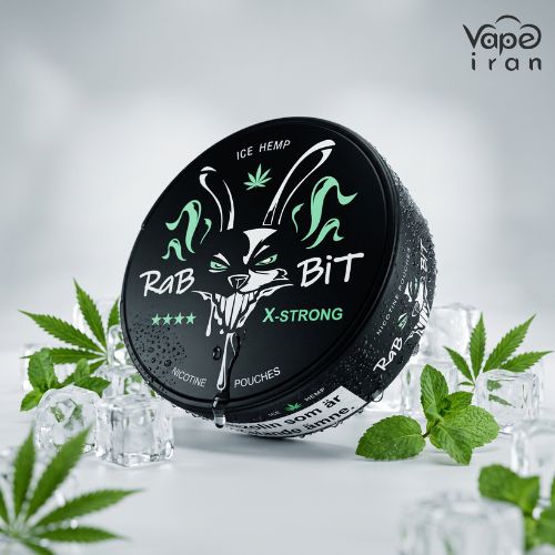 نیکوتین پانچ آیس هِمپ Rabbit Nicotine Pouch Ice Hemp