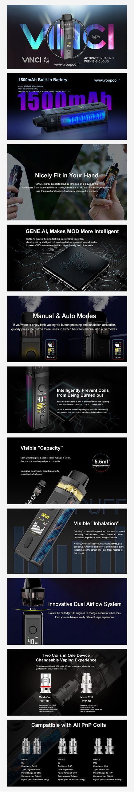 VOOPOO VINCI Mod Pod VW Kit scaled