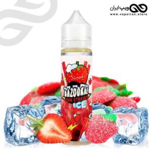جویس توتفرنگی یخی Bazooka Sour Straws ICE