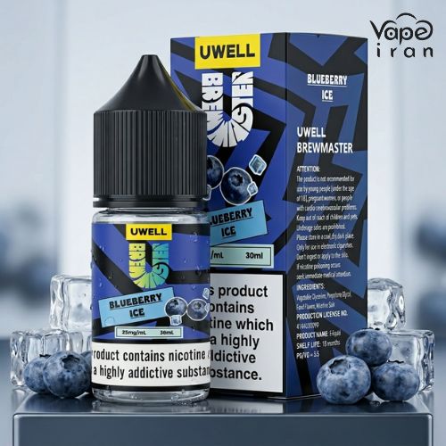 سالت نیکوتین بلوبری و یخ یوول Uwell Blueberry Ice 10ml