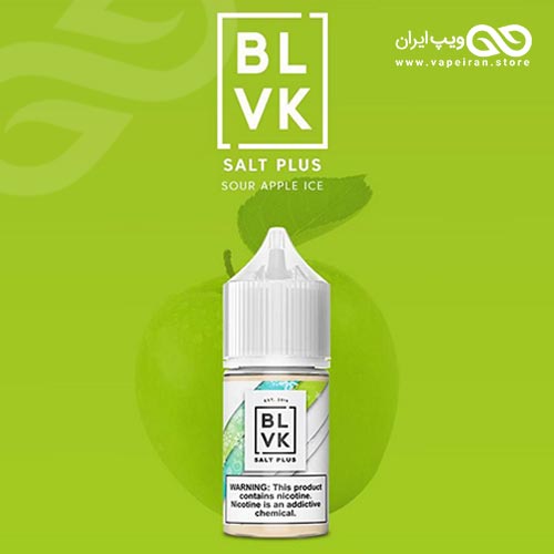 BLVK Sour Apple SaltPlus ایجوس سالت طعم سیب سبز ترش و یخ بی-ال-وی-کا یونیکورن سالت پلاس