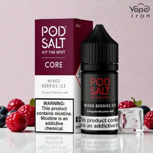 ایجوس سالت توتفرنگی، تمشک و بلوبری خنک PodSalt Mixed Berries ice