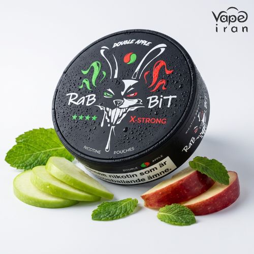 نیکوتین پانچ سیب سبز و قرمز Rabbit Nicotine Pouch Bad Apple