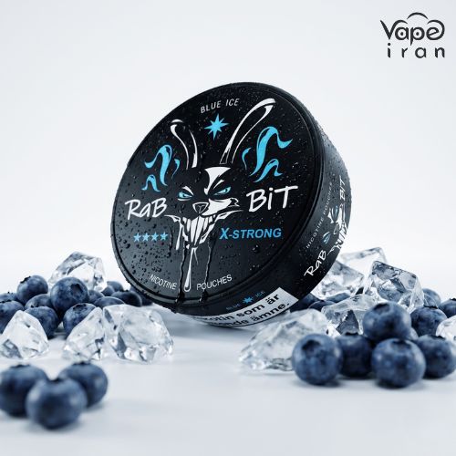 نیکوتین پانچ بلوبری و یخ Rabbit Nicotine Pouch Blue Ice