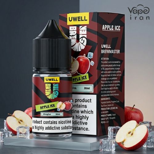 سالت نیکوتین سیب و یخ یوول Uwell Apple Ice 10ml