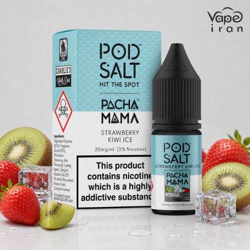 سالت توت فرنگی کیوی یخ پادسالت PodSalt Strawberry Kiwi ice 10ml