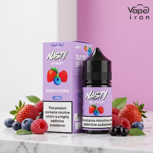 سالت توت فرنگی ترش و شیرین نستی Nasty Burst Bomb Berry