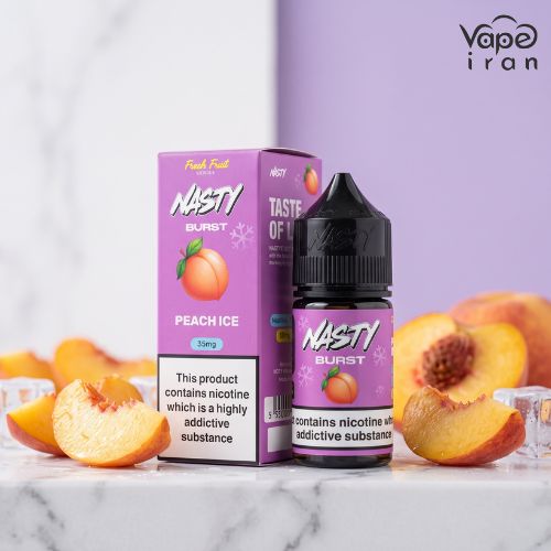 سالت هلو و یخ نستی Nasty Burst Peach Ice