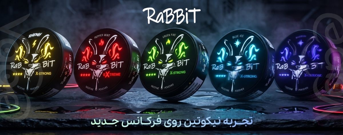 نیکوتین پانچ بلوبری Rabbit Nicotine Pouch Blueberry نیکوتین پانچ رابیت Rabbit Nicotine Pouches